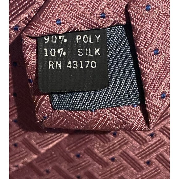 Surrey Pink Silk Blend Men’s Tie Polka Dot Patterned Preppy Formal Business Fun - Picture 6 of 8